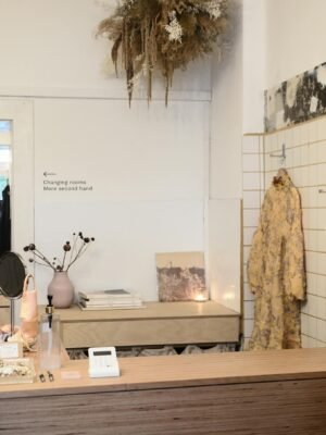 Counter in clothes shop in classic style